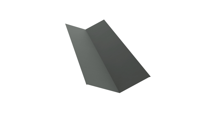 Планка ендовы верхней 145х145 0,45 PE с пленкой RAL 7005 мышино-серый (2м)