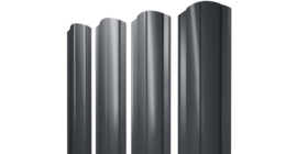 Штакетник Круглый фигурный 0,5 Atlas X RAL 7024 мокрый асфальт