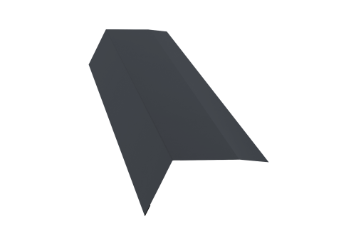 Планка карнизная 100х65 0,5 Atlas X с пленкой RAL 7024 мокрый асфальт (2м)