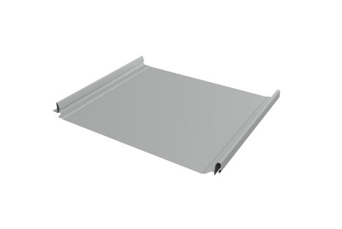 Кликфальц Pro Grand Line 0,5 Satin с пленкой на замках RAL 9006 бело-алюминиевый