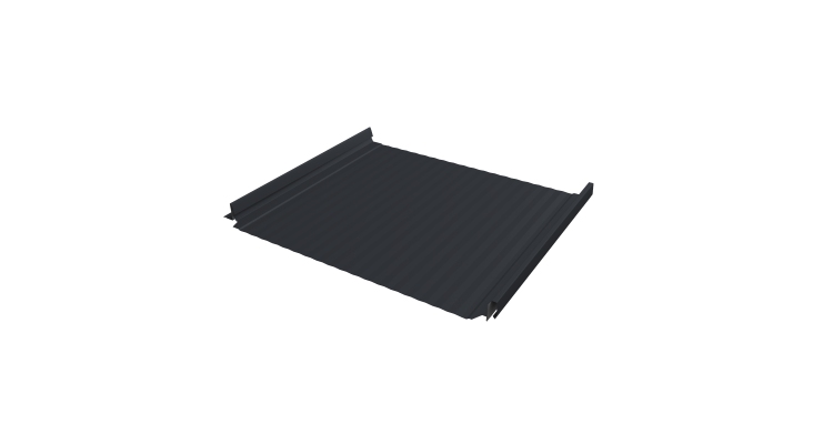 Кликфальц Pro Gofr Grand Line 0,5 Rooftop Бархат с пленкой на замках RAL 7024 мокрый асфальт