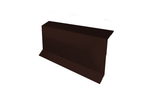 Планка примыкание в штробу 60 0,45 PE с пленкой RAL 8017 шоколад (2м)