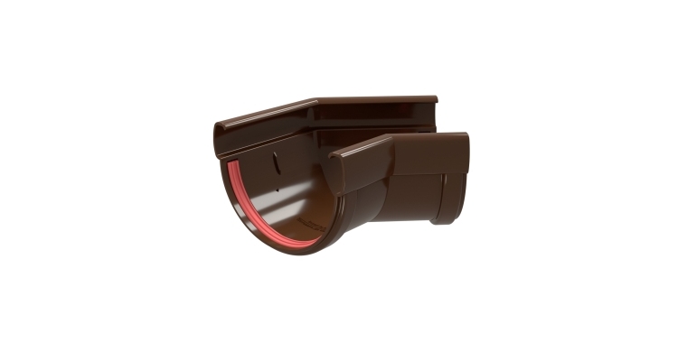 Угол желоба 135 град.Дизайн 135 ПВХ Grand Line темно-коричневый (RR32)