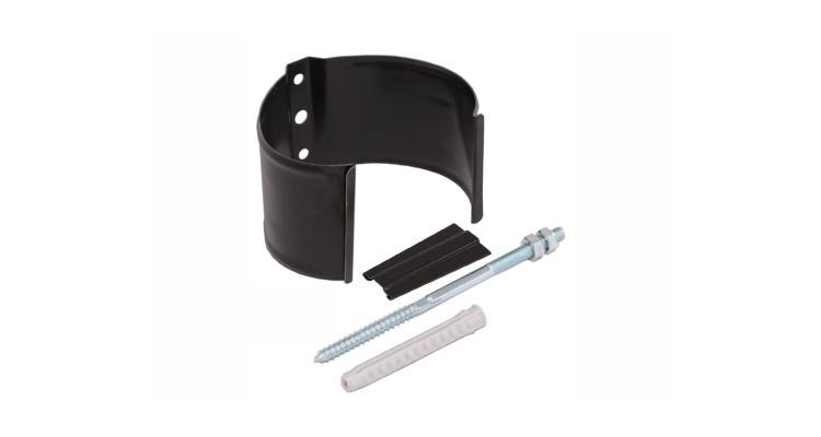 Хомут трубы металлический на камень Grand Line ПВХ темно-коричневый (RR 32)