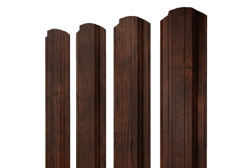 Штакетник Прямоугольный фигурный 0,45 Print-Double Premium Cherry Wood Dark F