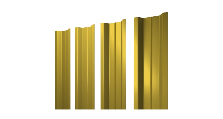 Штакетник П-образный В с прямым резом 0,45 PE RAL 1018 цинково-желтый