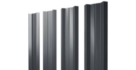 Штакетник М-образный А с прямым резом 0.5 Drap TX RAL 7024 мокрый асфальт