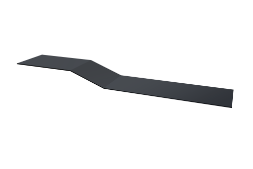 Планка крепежная фальц Grand Line 0,5 Satin с пленкой RAL 7024 мокрый асфальт (3м)