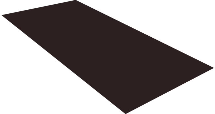 Плоский лист 0.45 Drap TX с пленкой RAL 9005 черный