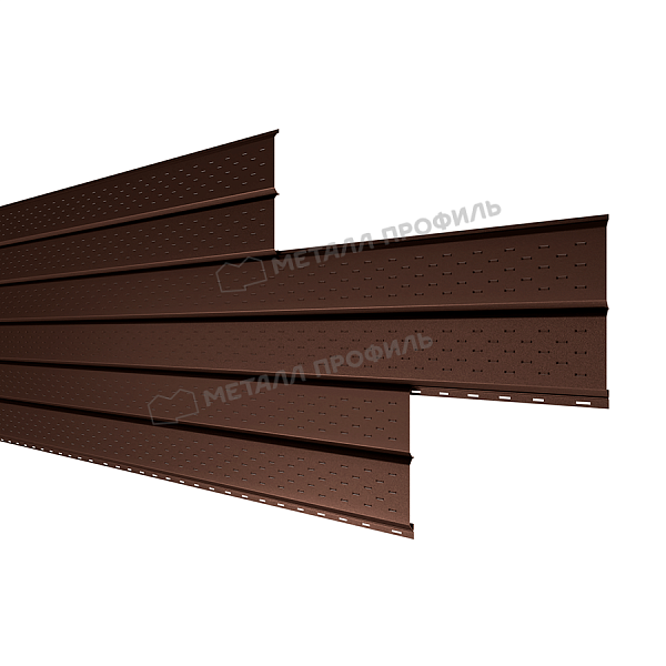Софит Металл Профиль перфор. Lбрус-XL-14х335 (VALORI-20-Brown-0.5)