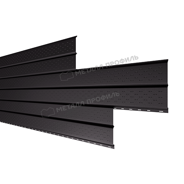 Софит Металл Профиль перфор. Lбрус-XL-14х335 (VALORI-20-DarkGrey-0.5)