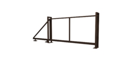 Ворота откатные Жалюзи Texas 2.0х4.5 RAL 8017 без заполнения (ламель 125 мм)