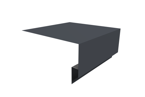 Планка околооконная сложная Экобрус Grand Line 200х75х25 0,5 Drap TX RAL 7024 мокрый асфальт (3м)