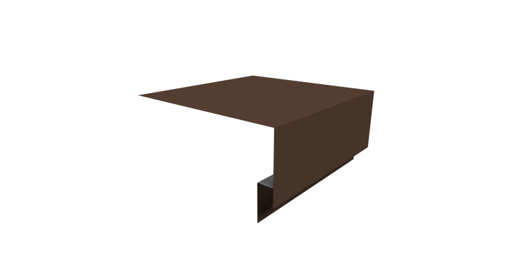 Планка околооконная сложная Экобрус Grand Line 250х75х25 0,5 Drap TX RAL 8017 шоколад (3м)