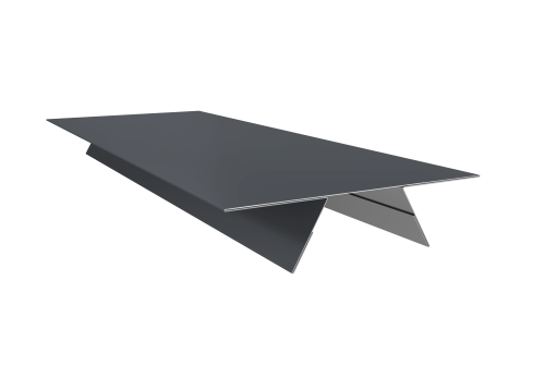 Планка стыковочная составная верхняя 0,45 Drap TX RAL 7024 мокрый асфальт (3м)