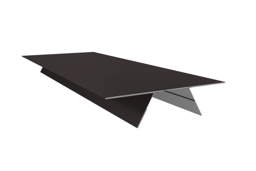 Планка стыковочная составная верхняя 0,5 Satin с пленкой RAL 9005 черный (2м)