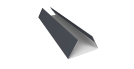 Планка стыковочная составная нижняя 0,45 Drap ST RAL 7024 мокрый асфальт (2м)