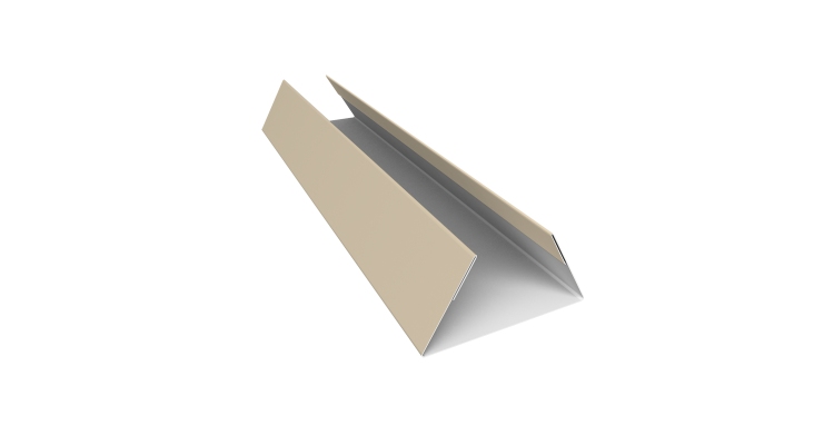 Планка стыковочная составная нижняя 0,5 Satin с пленкой RAL 1015 светлая слоновая кость (3м)