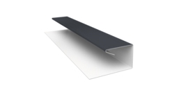 Планка П-образная завершающая сложная (КД) 0,5 Drap TX RAL 7024 мокрый асфальт (2м)