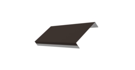 Ламель обратная 125 забора жалюзи Texas стартовая/финишная для калиток и ворот 0,5 PurLite Matt с пленкой RR 32 темно-коричневый