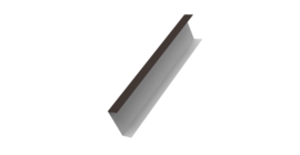 Декоративная накладка на столб универсальная 62х55 для забора жалюзи 0,45 Drap RR 32 темно-коричневый (3м)