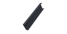 Декоративная накладка на столб универсальная 62х55 для забора жалюзи 0,45 PE-Double RAL 7024 мокрый асфальт (3м)