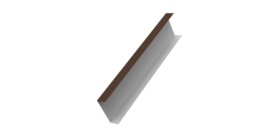 Декоративная накладка на столб универсальная 62х55 для забора жалюзи 0,5 Rooftop Бархат RAL 8017 шоколад (1,8м)