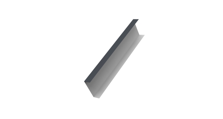 Декоративная накладка на столб универсальная 62х55 для забора жалюзи 0,5 Velur X RAL 7024 мокрый асфальт (2м)