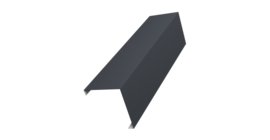 Декоративная накладка на столб универсальная угловая 62х55 для забора жалюзи 0,5 Satin Matt RAL 7024 мокрый асфальт (2,5м)