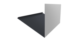 Планка примыкание верхнее к трубе фальц Grand Line 0,5 Satin Matt RAL 7024 мокрый асфальт (2м)