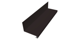 Планка примыкание нижнее к трубе для Кликфальц Pro 0,45 Drap TR RAL 9005 черный (3м)