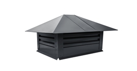 Дымник на трубу с жалюзи 520х390мм 0,45 Drap с пленкой RAL 7024 мокрый асфальт