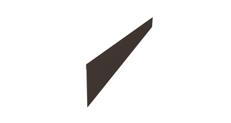 Ламель забора жалюзи Palermo стартовая/финишная для калиток и ворот 0,45 Drap-double TX RR 32 темно-коричневый