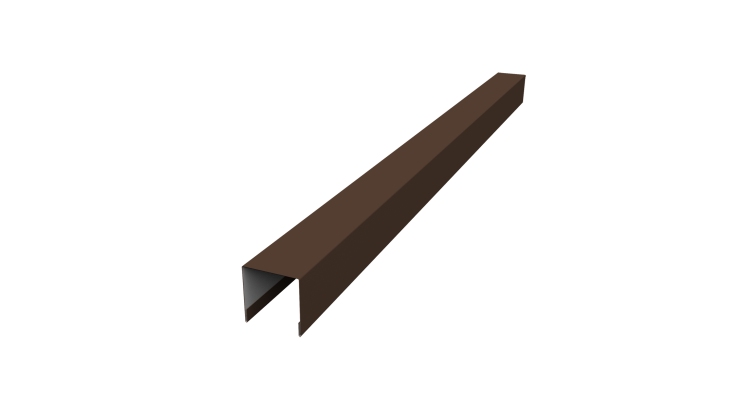 Планка вертикальная лицевая для забора жалюзи Palermo 0,5 PurPro RAL 8017 шоколад (2м)