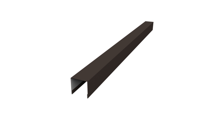 Планка вертикальная лицевая для забора жалюзи Palermo 0,45 Drap ST RR 32 темно-коричневый (2м)