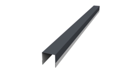 Планка вертикальная обратная для забора жалюзи Palermo 0,45 Drap TR RAL 7024 мокрый асфальт (1,8м)