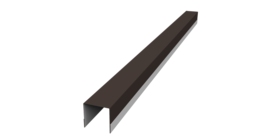 Планка вертикальная обратная для забора жалюзи Palermo 0,5 Velur X RR 32 темно-коричневый (3м)