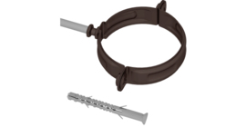 Хомут трубы на кирпич GL PE 100 мм RAL 8017 шоколад