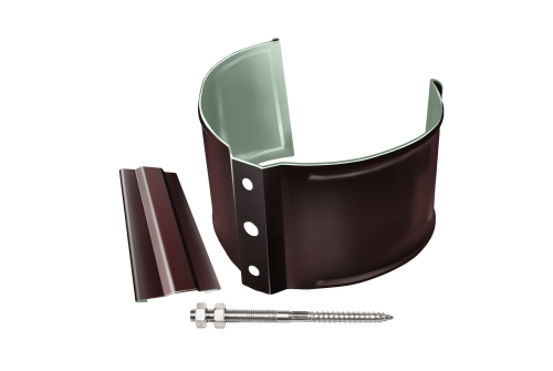 Кронштейн трубы на кирпич GL PE 100 мм RAL 8017 шоколад