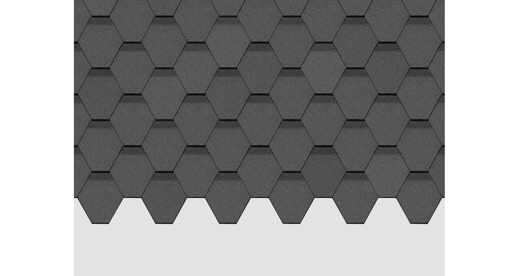 Гибкая черепица Standard, Сота, Серый