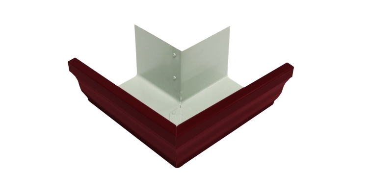 Угол желоба внешний Vortex 90гр 127мм RAL 3005 красное вино